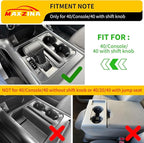 Gear Shift Panel Tray Compatible with 2021-2025 Ford F150 Center Console Storage Gear Shifter Organizer with Cup Holder Insert for 2024 F-150 Accessories (40/Console/40 with Shift Knob ONLY)