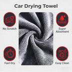2-Pack 1200 GSM Microfiber Car Drying Towels, 71" x 24" Large Absorbent Towel for Auto Detailing, Streak-Free & Scratch-Free for Cars, SUVs, Trucks with Edgeless Design