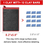Clay Mitt Auto Detailing 2 Pack, Fine Grade Microfiber Car Clay Bar Mitt, DIY Detail Tool & Kit Car Detailing Alternative (Red)