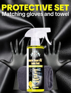 Kingvo Car Interior Cleaner Spray, Multipurpose Leather Seat Cleaner Upholstery Car Cleaning Kit Auto Dashboard Vinyl Detailing Supplies Kit,Lemon Scent