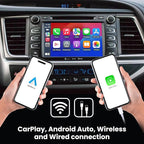 Wireless/Wired Adapter for CarPlay Android Auto Compatible with Toyota Highlander 2014-2019 Entune 2.0 High Definition Audio High Screen Resolution.