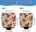 Kigai Bird Rose Car Wash Mitt 2PCS Ultra Absorbent Chenille Microfiber Car Washing Glove Scratch Free Lint Free Wash Sponge Auto Cleaning Glove, 11.8x8.1 inch