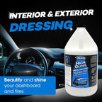 High Gloss White Dressing, Vinyl, Rubber, and Plastic Restorer for A Super Shine Finish, Back to Black Trim, Mold, and Tire Dressing, Quick Dry, Low Sling Formula, Bubblegum Scent, 1 Gallon