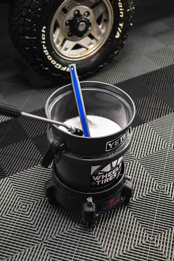 Detail Factory - Fender Well Brush - Ergonomic ProGrip Handle, Stiff Synthetic Bristles, Ergonomic Design, Clean Your Wheel Wells with Ease - Avalanche