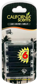 Car Vent Sticks, Long-Lasting Car Air Freshener and Odor Eliminator, 6 Sticks, California Scents (Ice)