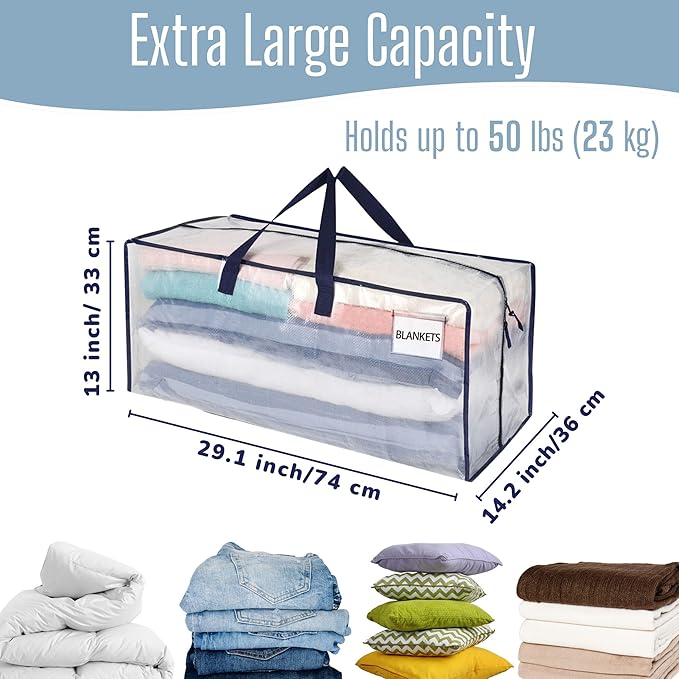 VENO 6 Pack Heavy Duty Moving Bags with Backpack Straps, Zippers & Handles, Extra Large Packing Bags for College Dorm Essentials, Moving Supplies Alternative to Cardboard Moving Boxes