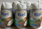 Wizard The Magic of Fresh gel Air Freshener, solid air freshener 7.8 oz Coconut colada (Pack of 6)
