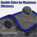 Microfiber Car Cleaning Towel - Super Absorbent Thick Drying Cloth for Detailing and Washing(Blue 40x60cm)