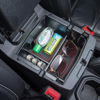PIMCAR Center Console Organizer for Jeep Wrangler JL/JLU (2018-2026) & Gladiator JT (2020-2026) | Armrest Storage Tray | Interior Accessories (Not for JK/JKU) | Red Liner Trim