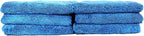 Maxshine 16”x24” Universal 6-Pack Blue Microfiber Towel - 380GSM Zero Crazy Edgeless - Professional Rinse-Free, Scratch-Free Drying Towels for Cars - Perfect for Car Detailing