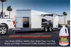 RVTECH Streak-X Cargo + Enclosed Trailers Instant RV Black Streak Remover - Race Hauler Stain Smoke Soot Bird Dropping Sap Brake Dust Tar Pro-Strength Cleaner Wash | 1 Gallon