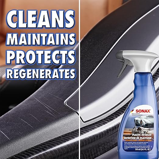 SONAX Plastic Detailer | Interior Plastic Cleaner & Protectant | Engine Dressing | Restores Trim | Anti-Static | 500ml