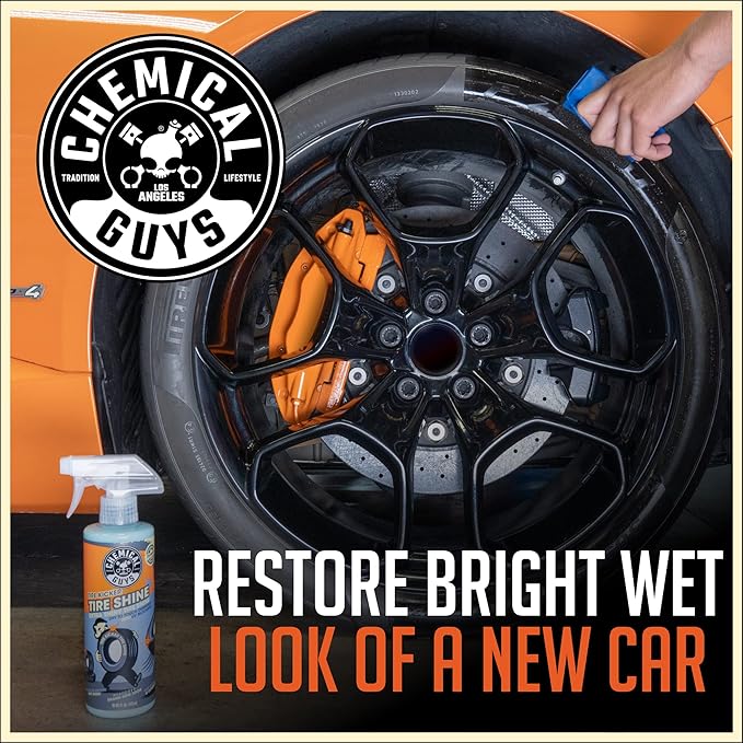 Chemical Guys TVD11316 Tire Kicker Sprayable Extra Glossy Tire Shine (Works on Rubber, Vinyl & Plastic) Safe for Cars, Trucks, Motorcycles, RVs & More, 16 fl oz (Pack of 2)