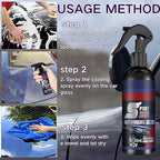 2Pcs Multi-Functional Car Coating Spray,3 in 1 Ceramic Polish and Hydrophobic,2025 Protection Quick Coating Spray,Waterless Car Wash,Nanotechnology
