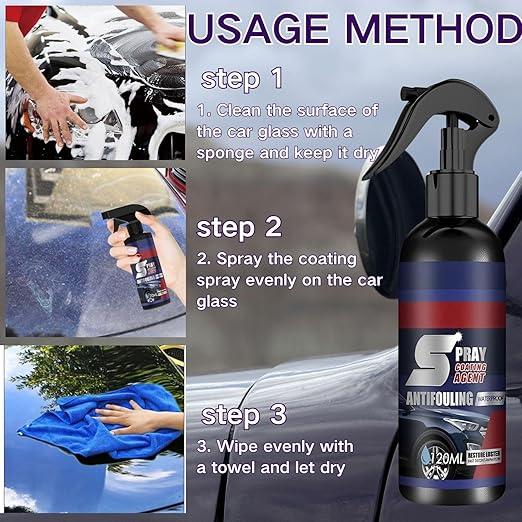 2Pcs Multi-Functional Car Coating Spray,3 in 1 Ceramic Polish and Hydrophobic,2025 Protection Quick Coating Spray,Waterless Car Wash,Nanotechnology