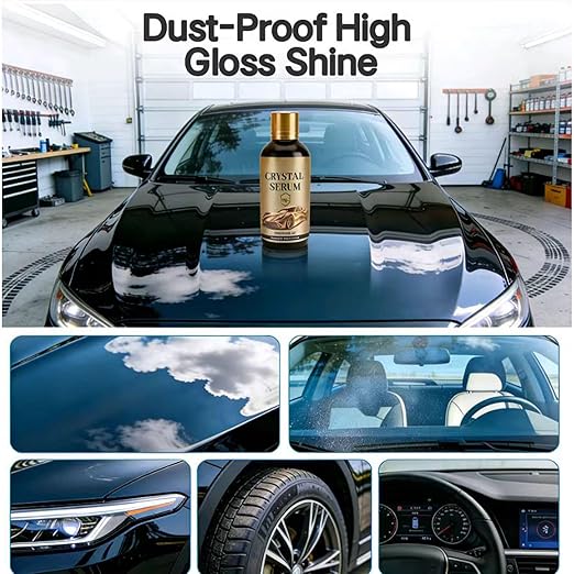 PTZ Crystal Serum – 9H Graphene Ceramic Coating for Cars, Advanced Hardness & Gloss, Water Beading Protection, DIY Car Paint, Glass & Wheel Care (2pcs)