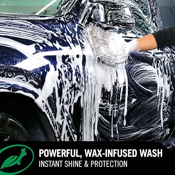 Turtle Wax Zip Wax Car Shampoo 2.5L - Dissolves Tough Stains & Soils with Streak Free Rinsing - Dual Action Concentrated Car Wash & Carnauba Car Wax - Easy to Use, Wash, Rinse & Dry for a Showroom Shine
