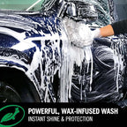 Turtle Wax Zip Wax Car Shampoo 2.5L - Dissolves Tough Stains & Soils with Streak Free Rinsing - Dual Action Concentrated Car Wash & Carnauba Car Wax - Easy to Use, Wash, Rinse & Dry for a Showroom Shine