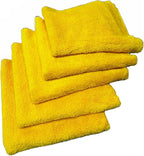 The Edge 360 Interior Microfiber Cleaning Towels, 16x16 inches, Premium Korean Quality, 360 GSM, Yellow, 10 Pack