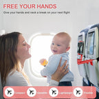 Perilogics Airplane Phone Holder Mount Universal in Flight Hands Free Viewing with Multi-Directional Dual 360 Degree Rotation (Coral)