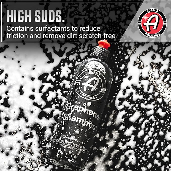 Adam's Polishes Graphene Shampoo 5 Gallon - Graphene Ceramic Coating Infused Car Wash Soap - Powerful Cleaner & Protection In One Step - pH Neutral, High Suds For Foam Cannon & Gun, Detailing Bucket