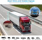 eRapta 4 Wireless Backup Camera System with HD 2K 10-Inch Loop Recording Monitor, Quad Channels Full-Field Cameras IR Night Vision for Trailer/RV/Truck/Camper/Bus-AW104SL