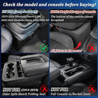 TOPINSTALL Large-Capacity Jump Seat Hanging Tray Compatible with 2019-2026 Chevy Silverado/GMC Sierra 1500, 2020-2026 Silverado/Sierra 2500HD 3500HD, Console Organizer (Split-Bench Folding Seat Only)