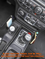Savadicar GT-2 Shifter Storage Box with Microfibers, Gear Shift Side Tray, Center Console Organizer for 2018-2025 Jeep Wrangler JL JLU 4XE & Gladiator JT, Interior Accessories, Black,1 PC