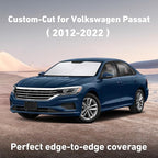 EcoNour Windshield Sunshade Compatible for Volkswagen VW Passat 2012-2020 2021 2022, Sun Visor for Front Windshield & Window Sun Shade Cover, UV Heat Blocker & Protector, Car Accessories