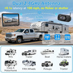 HD 1080P RV Backup Camera Wireless: 8-inch Large Screen Auto Clear Night Vision for RVs, Trailers, Campers - 20 Mins Easy-Install Plug-Play Rear View Camera Pre-Wired for Furrion System