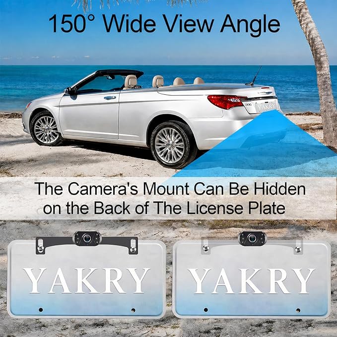 HD 1080P Backup Camera for Cars, Trucks, SUVs, RVs - Night Vision, Waterproof, Wide Angle, Easy DIY Installation, Includes 4.3” LCD Monitor for Safer Parking
