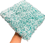 -The Wash Boss Premium Microfiber Car Wash Pad - Plush Korean Fabric,10x10 inches, 1000 GSM, Ultra-Absorbent, Scratch-Free, Safe for Paint – Teal & White (1-Pack)