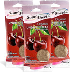 Super Sheet, Organic Under the Seat Car Air Freshener, Long Lasting Fragrance, Cherry Scent, 3 Pack
