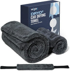 Wigoo Microfiber Car Drying Towels 36" x 24" [1300GSM Ultra-Absorbent, No Streaks & Scratches] Dual-Sided Edgeless Cleaning Towel with Twisted Loop, for Auto Detailing, Car, SUV, Truck (3-Size Set)