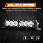 Willpower 12 inch Single Row White LED Light Bar 60W Off Road Spot Beam LED Work Light Truck UTV 4x4 Cars SUVs ATVs Boats Fog Driving Light with Wiring Harness Kit