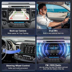 4G+64G Car Radio Stereo for Toyota RAV4 2013-2018, Wireless Carplay&Android Auto with Android 13 Support Bluetooth/Voice Control/GPS/WiFi/Back-up Camera/SWC/FM, 10.1 Inch IPS Touch Screen