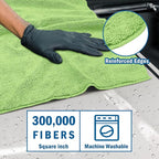 HOMEXCEL Professional Large Microfiber Car Drying Towels 2 Pack-31" x 24", Lint Free, Scratch Free, Highly Absorbent Drying Towel for Cars, SUVs, RVs, Trucks, and Boats, Dark Green
