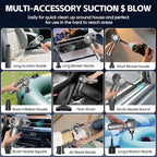 Portable Car Vacuum Cleaner High Power 17500Pa, Lightweight Mini Vacuum Cleaner, Hand Held Vacuum with LED 3-Speed Display, Multiple Attachments, Car Cleaning Kit Interior, Ideal Gift for Cars Owners