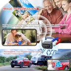 Solar-Powered Wireless Backup Camera with AI Security-Smart Human/Vehicle Detection,WiFi Connectivity,Cordless & Magnetic Mount Rear View Camera Upgrade Your Truck,Trailer,RV,or Camper WF102
