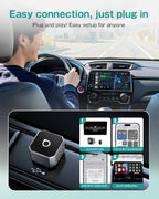 OTTOCAST Mini Cube 3.0 Wireless Carplay Adapter & Android Auto Wireless Adapter Silver (2-in-1) – Plug & Play for iPhone & Samsung/Android Phones, Two Phones Memory, Auto-Reconnect, Stable 5GHz WiFi