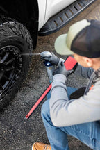 Detail Factory - Fender Well Brush - Ergonomic ProGrip Handle, Stiff Synthetic Bristles, Ergonomic Design, Clean Your Wheel Wells with Ease - Octane Underglow