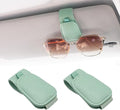 Yuoyar 2 Packs Magnetic Sunglass Holder for Car Visor - Universal Sunglasses Clip for Different Size Eyeglasses - Convenient Interior Car Accessories (Green)