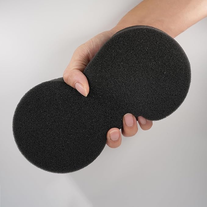2 Pack Large Car Wash Sponge, Black & Gray Jumbo Bone Shape Sponges for Auto Detailing, Non-Scratch Foam Scrubber for Truck Boat Bike & Household Cleaning, High Absorbent Soft Washing Tool