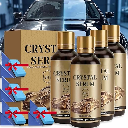 Crystal Serum – Advanced Graphene Ceramic Coating for Cars, Graphene Ceramic Coating for Cars – 9h Hardness, Crystal Serum for Cars