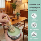 Furniture Salve with Brush, Furniture Repair Salve & Brush Set - Furniture Polisher Cleaner and Conditioner 4OZ for Leather Couch, Furniture, Home, Sofa, Car Seats
