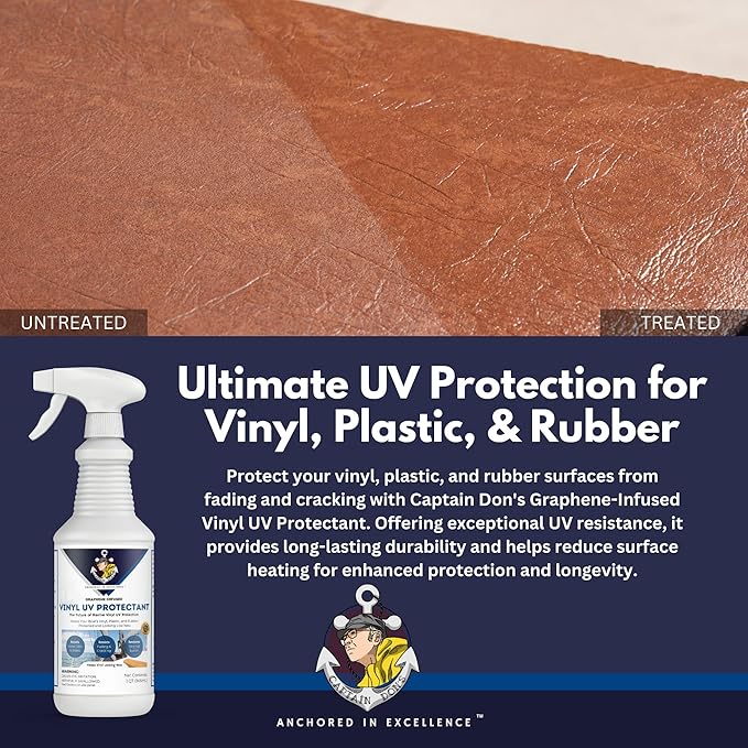 Captain Don's Graphene-Infused UV Vinyl Protectant, Vinyl Conditioner, & Vinyl Restorer, 32 oz