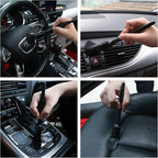 HMPLL 10pcs Detailing Brush Set, Multi-Purpose Car Detailing Brushes for Cleaning Car Interior, Exterior, Engine, Leather, Including 5 car Cleaning Brush, 3 Wire Brush, 2 Air Vent Brush,Black