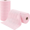 Ferdilan 80 Pack Microfiber Cleaning Cloth Roll,Lint Free Rags Paper Towels & Tear Away Reusable Towels,Washable Shop Rags,Wash Cloths Dish Rags(12" x 12") for Car Kitchen Window Garage-Pink
