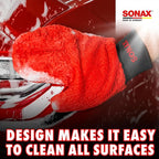 SONAX Microfibre Wash Glove (1 Piece) - Practical Car Wash Glove for The Gentle and Thorough Cleaning of Vehicle External Areas. Durable and Machine Washable | Item No. 04282000