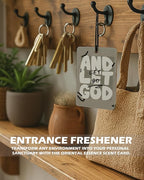 Retro Christian Cologne Car Air Freshener 4 Pcs, Neutral Bible Verses Hanging Air Freshener for Cars Bathroom Dorm Books Decor, Vintage Religious Accessories Gifts for Women Men